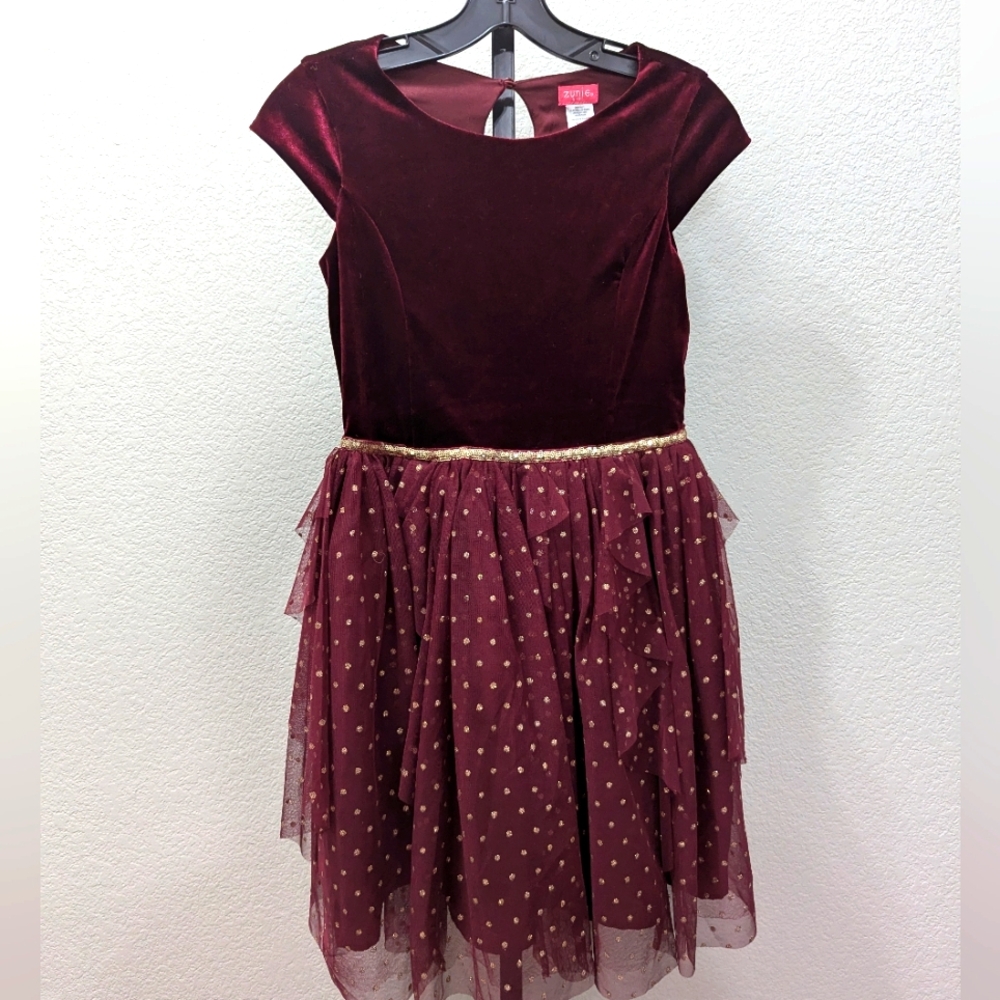 3/$14 Burgundy Kids Dress 14/16
